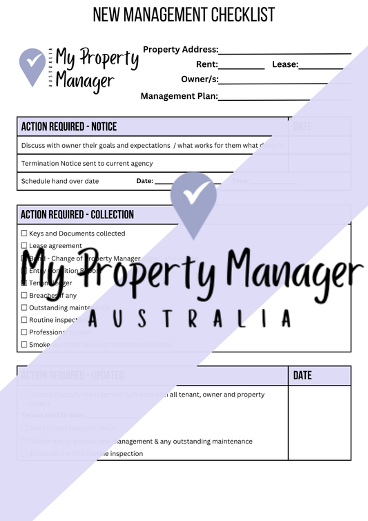 New Management Bundle - Email Template + Checklist